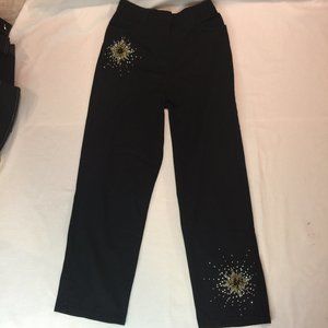 Quacker Factor Black Pants with Bling-Small